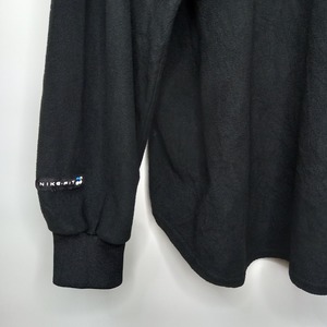 90s　ナイキ　フリーストレーナー　裏起毛　刺繍ロゴ　スウォッシュ　黒　L