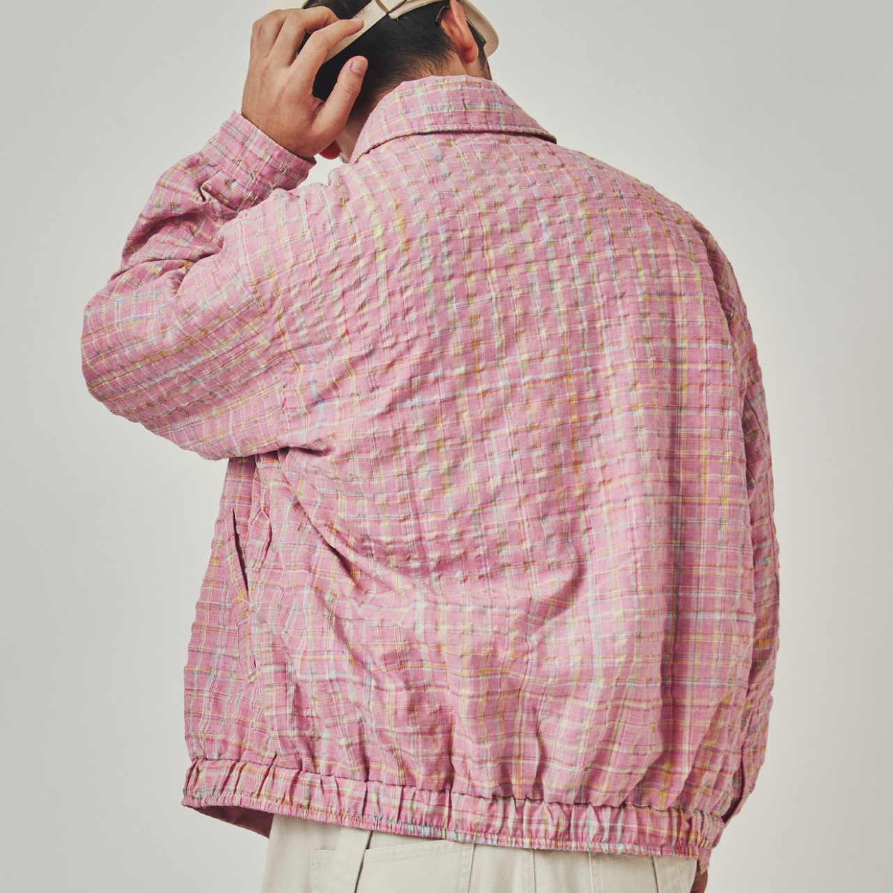 Wrinkle Check Zip Jacket  K5410 - 6