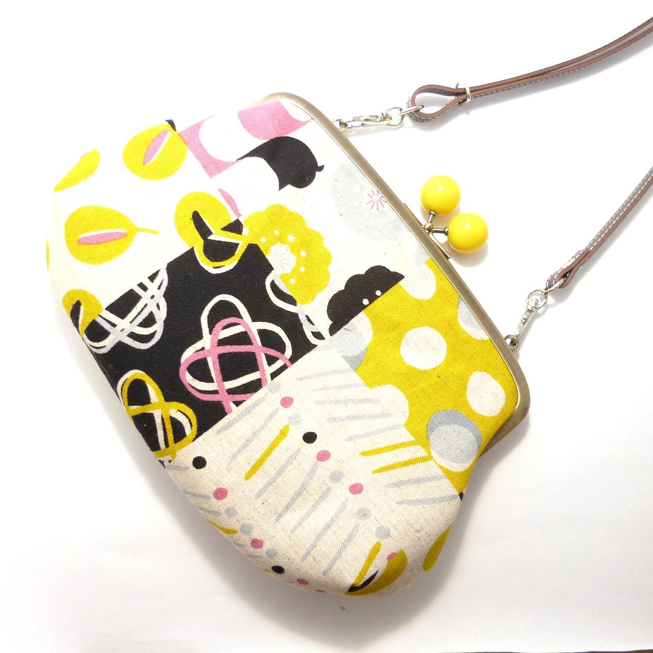 ぽてち　がま口ショルダーバック　親子がま口お財布　ハンドメイド 59334_5.jpg