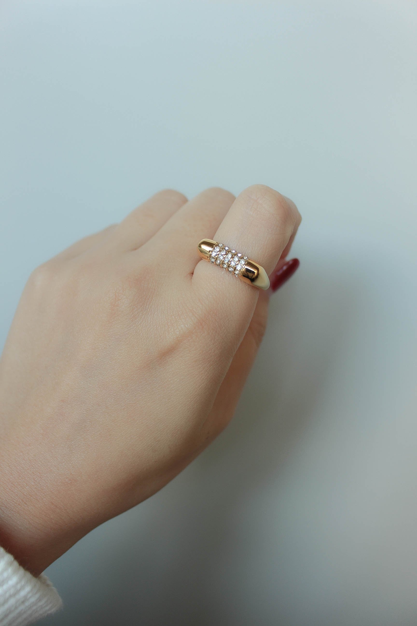 Top Tube Zircon Ring