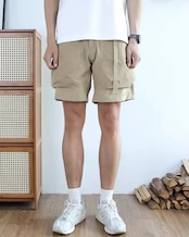 ベルト付きジップカーゴショートパンツ S0514