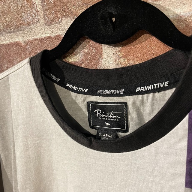 【PRIMITIVE】duncan s/s knit white XL