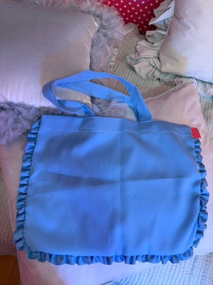 ブルーのスペシャルオリジナルエコ Bag　フリル付(260805)