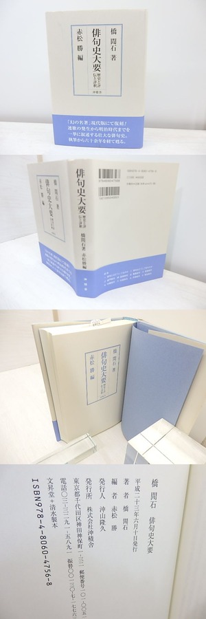 俳句史大要　歴史と評伝と評釈　/　橋間石　赤松勝編　[31059]