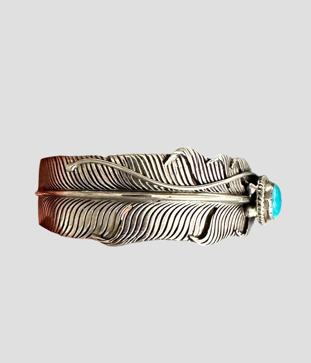 -Indian Jewelry- Feather Turquoise Bangle