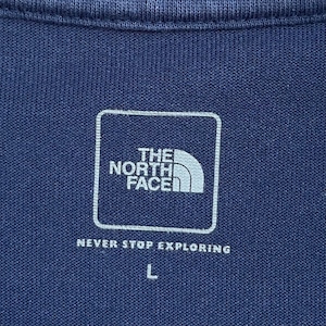 【THE NORTH FACE】ボックスロゴ プリント Tシャツ バッグロゴ ハーフドーム LARGE ネイビー アウトドア ノースフェイス 半袖 夏物 US古着