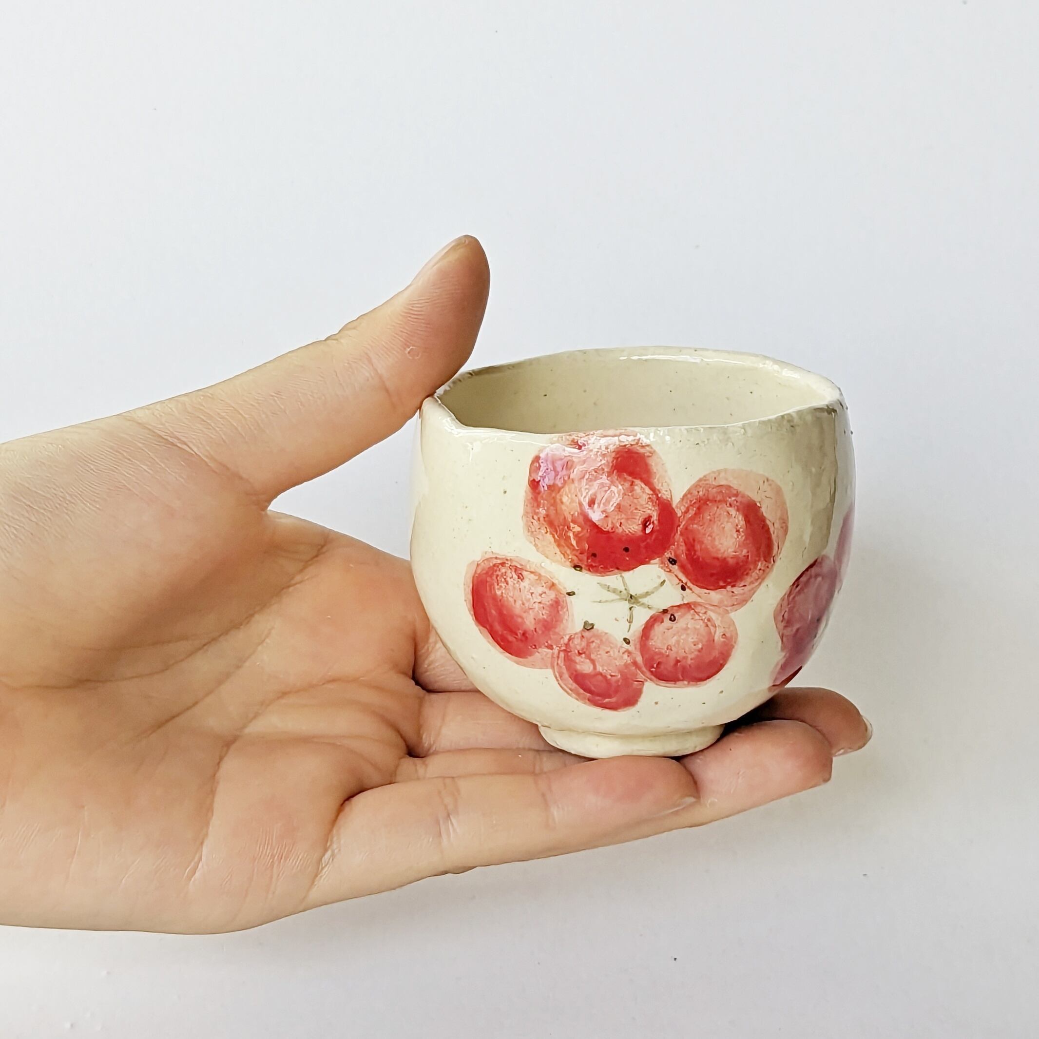 ☆即納可能☆ 手のひらサイズの愛らしさ。梅の花おちょこ A | しののめラボ