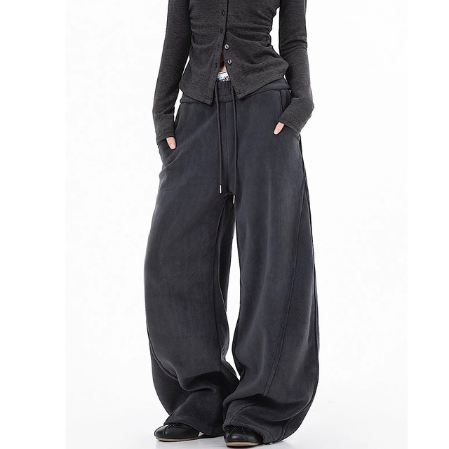 ドローストリング ワイドレッグ フルレングス パンツ　◆3col  SA10238