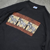 90's zebra zebra zebra print tee