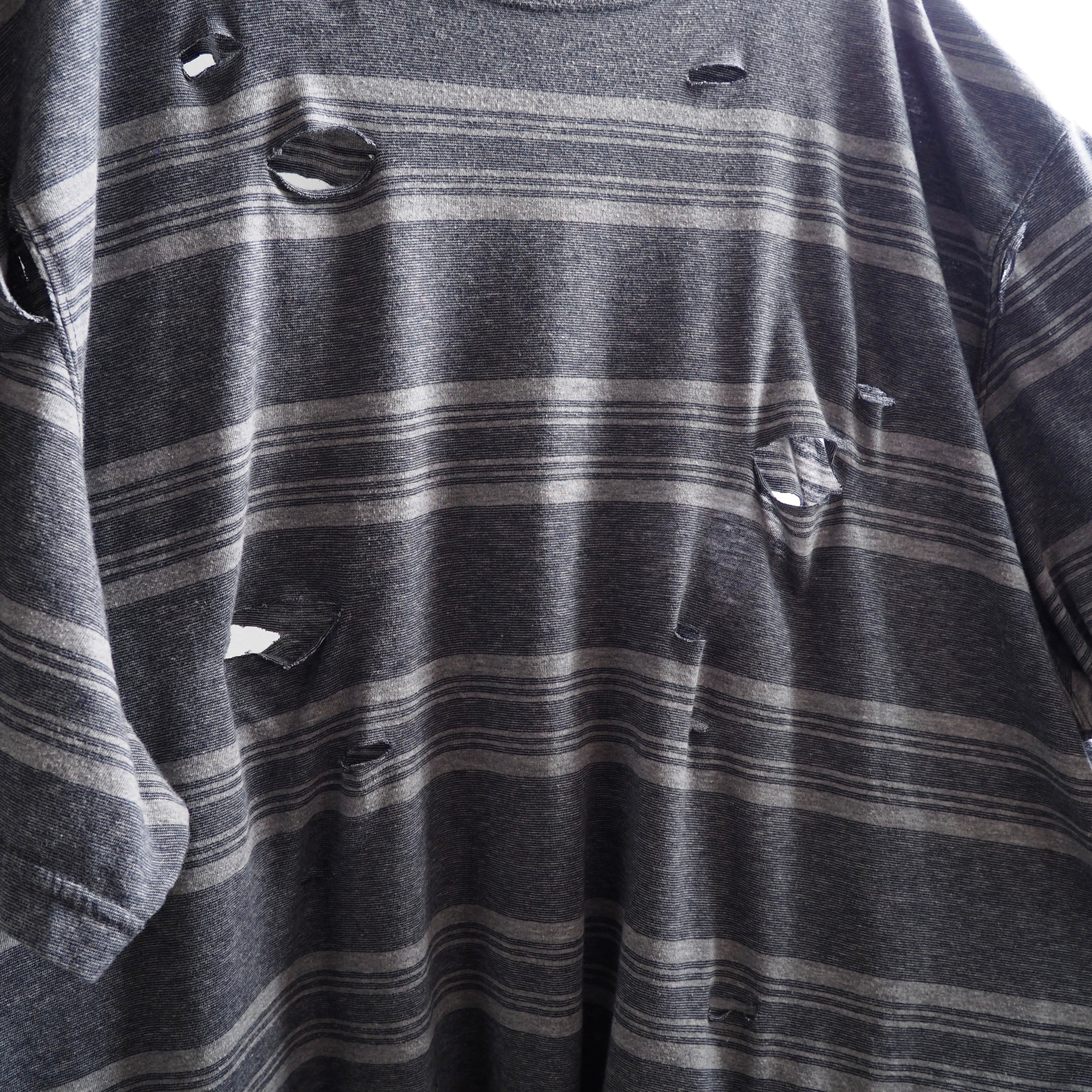 ” 循環 ” Boro Circulation Fat Border pattern Re:make loose S/S Tee