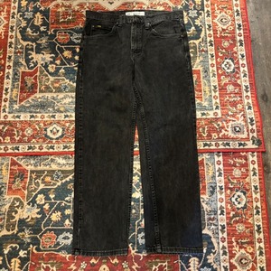 良色 00s USA Lee リー ジーパン W33 L30 レギュラー ブラックデニム ジーンズ リーバイス 黒 インディゴ 86cm メキシコ製