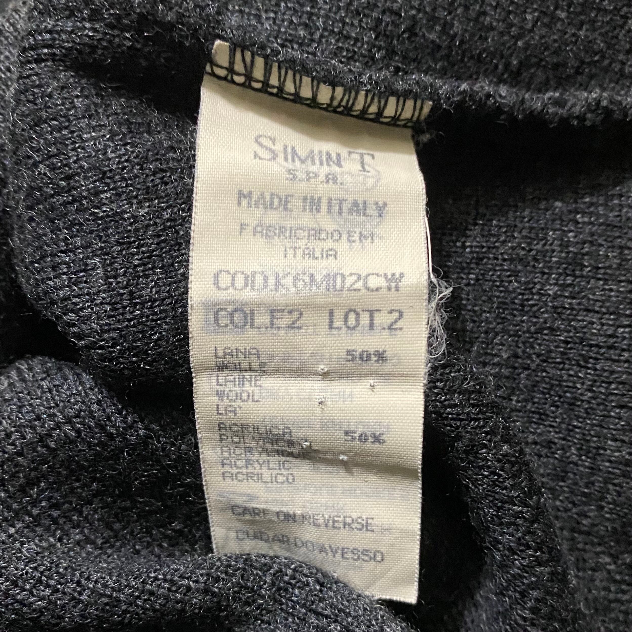vintage ARMANI JEANS half zip rib knit sweater | NOIR ONLINE