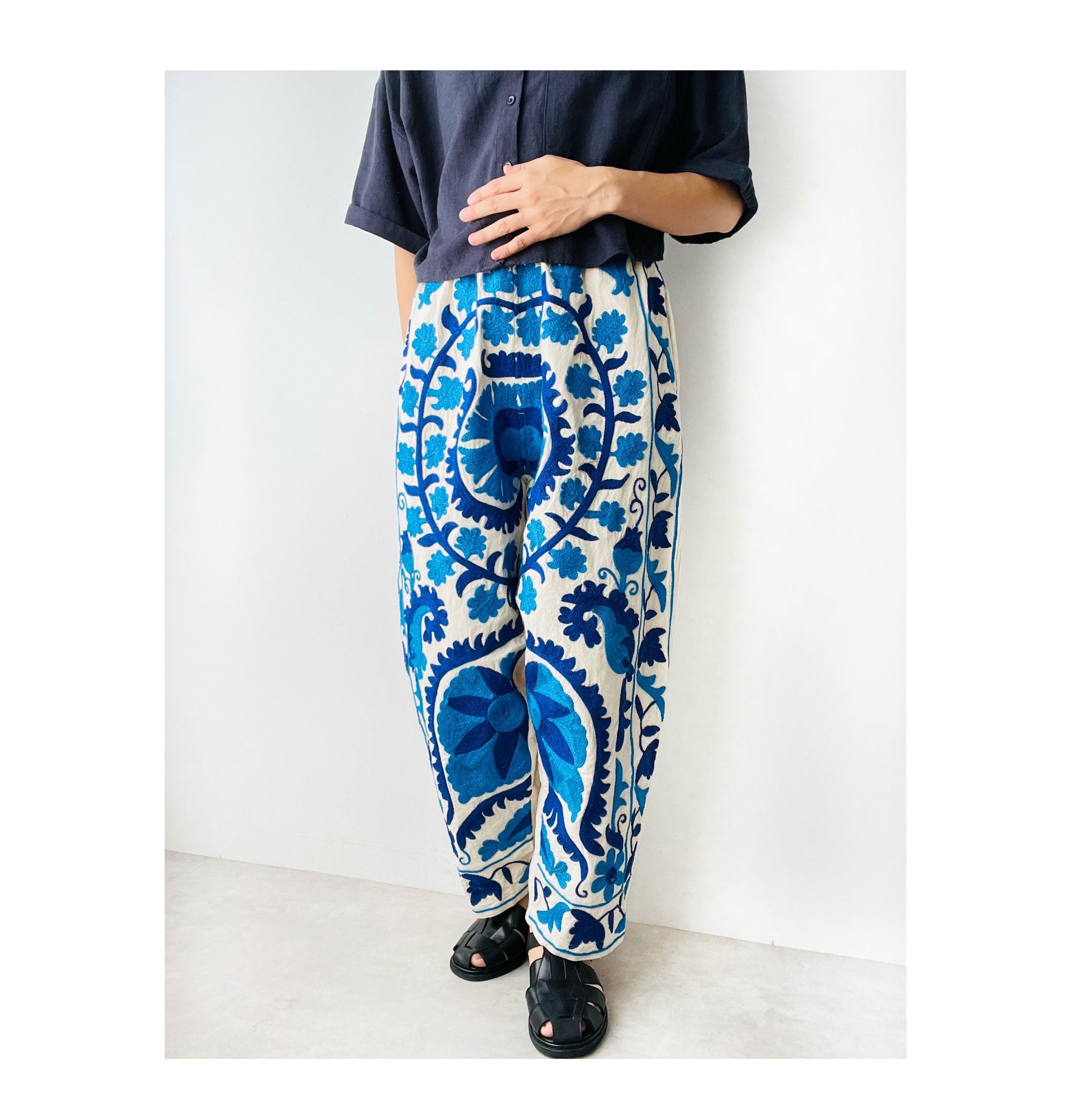 手刺繍スザニパンツ(V1~Z2) | pokipcee ポキプシー