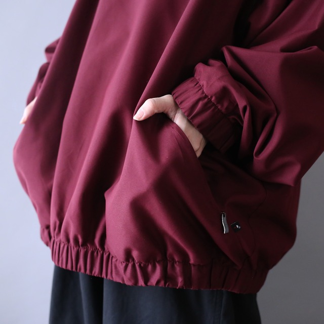 sleeve zip docking design  XXL over silhouette pullover