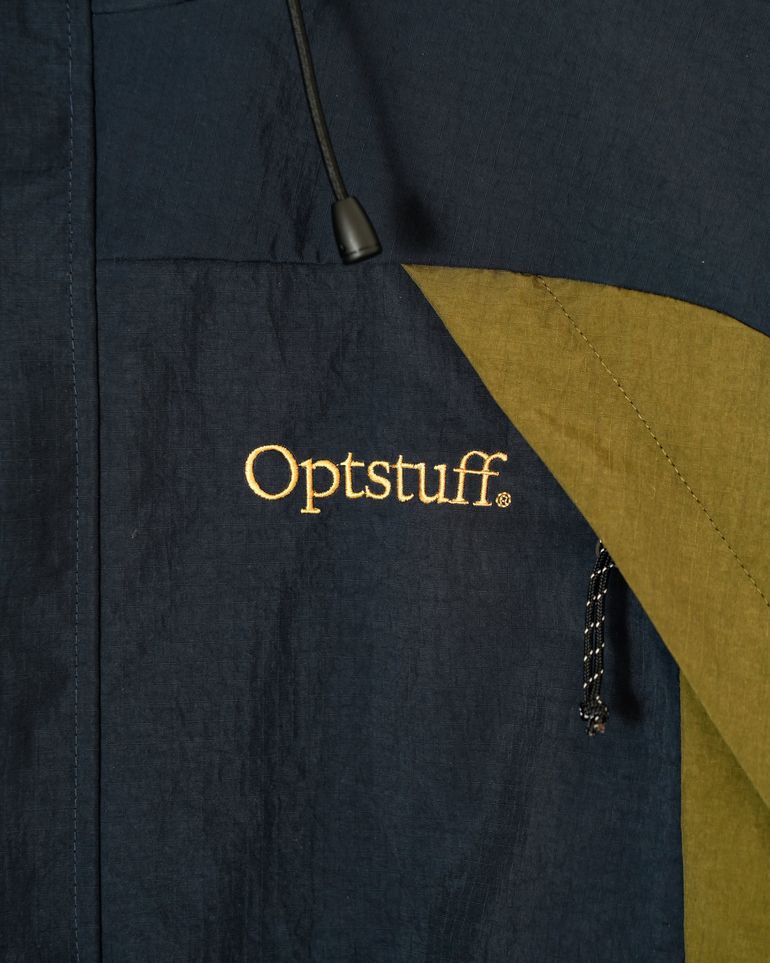 OPTSTUFF] SHELL PARKA (NAVY×KHAKI) | OPTSTUFF