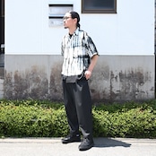 KUON / Arimatsu Shibori Camp Collar Shirt