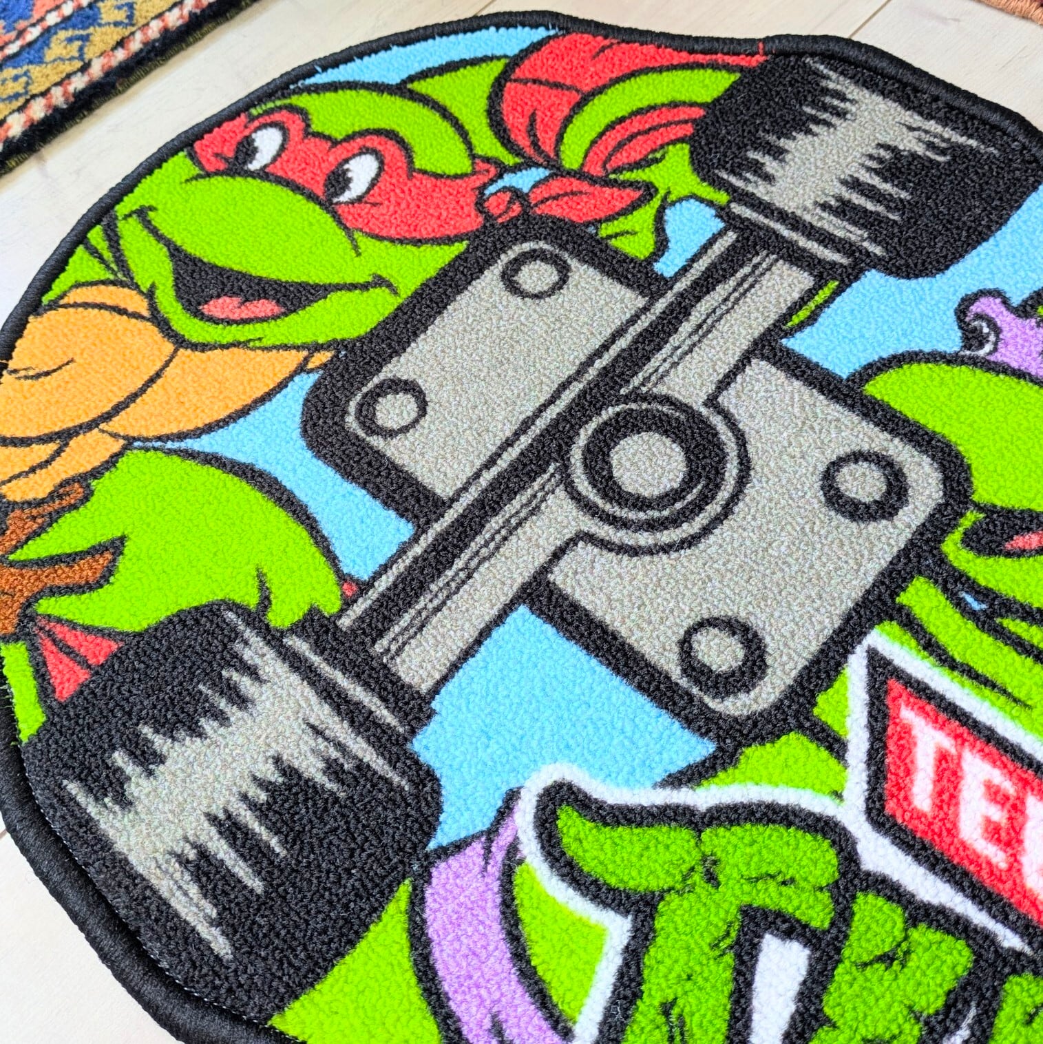 【 Teenage Mutant Ninja Turtles（ティーンエイジ・ミュータント・ニンジャ・タートルズ） 】タートルズ / American MAT ( 裏面滑り止め加工 ) / キッチンマット / ふかふかマット / フロアマット / バス / エントランス / ロングバージョン〚アメリカン雑貨 アメトイ〛