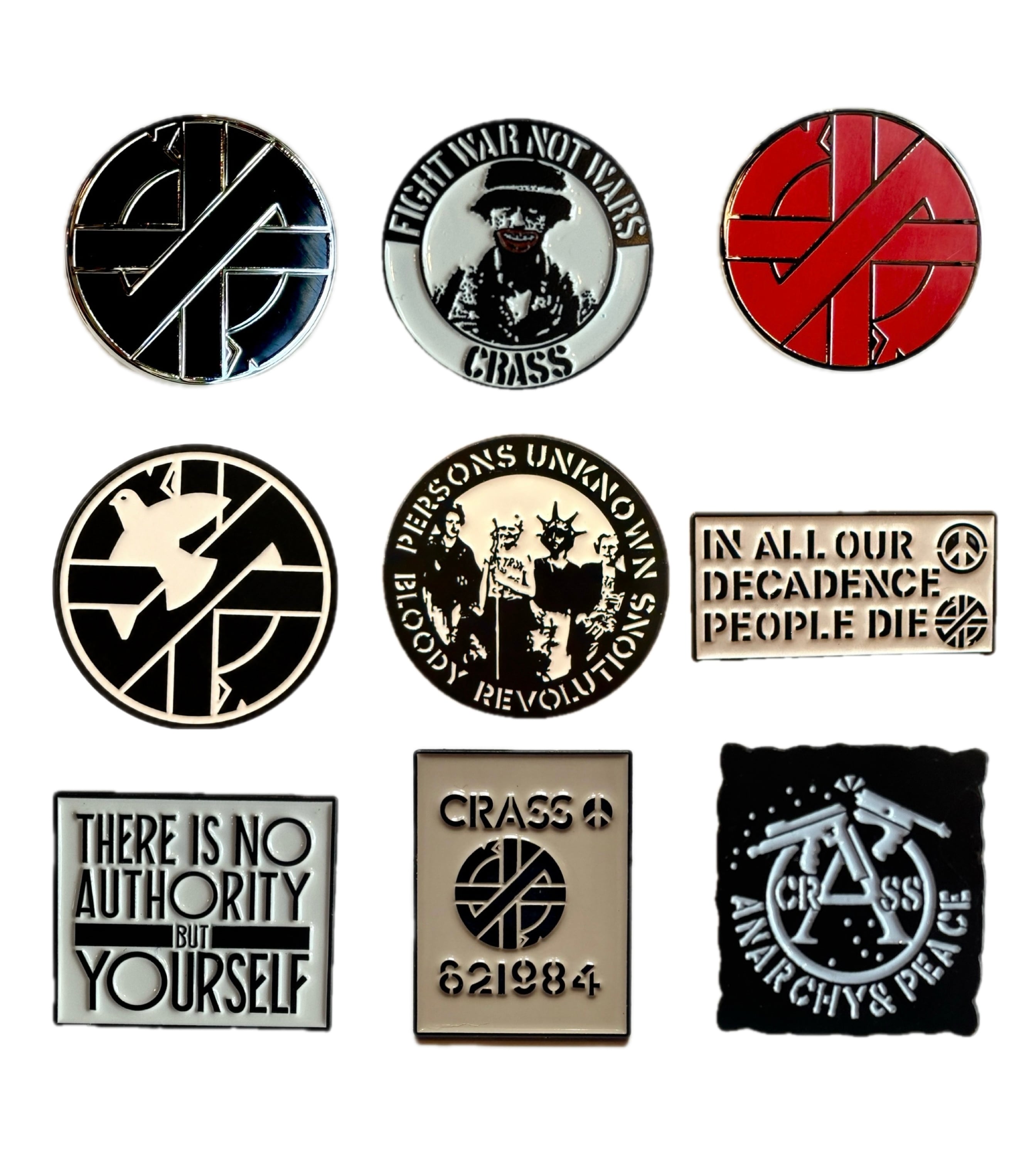 新入荷CRASS / Steve Ignorant presents CRASS ピンバッジ