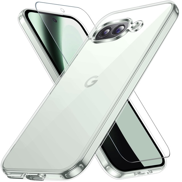 gogorelax for Google pixel 10a 用 ケース クリア 米軍MIL規格 耐衝撃 ガラスフィルム付き グーグルピクセ10a 用