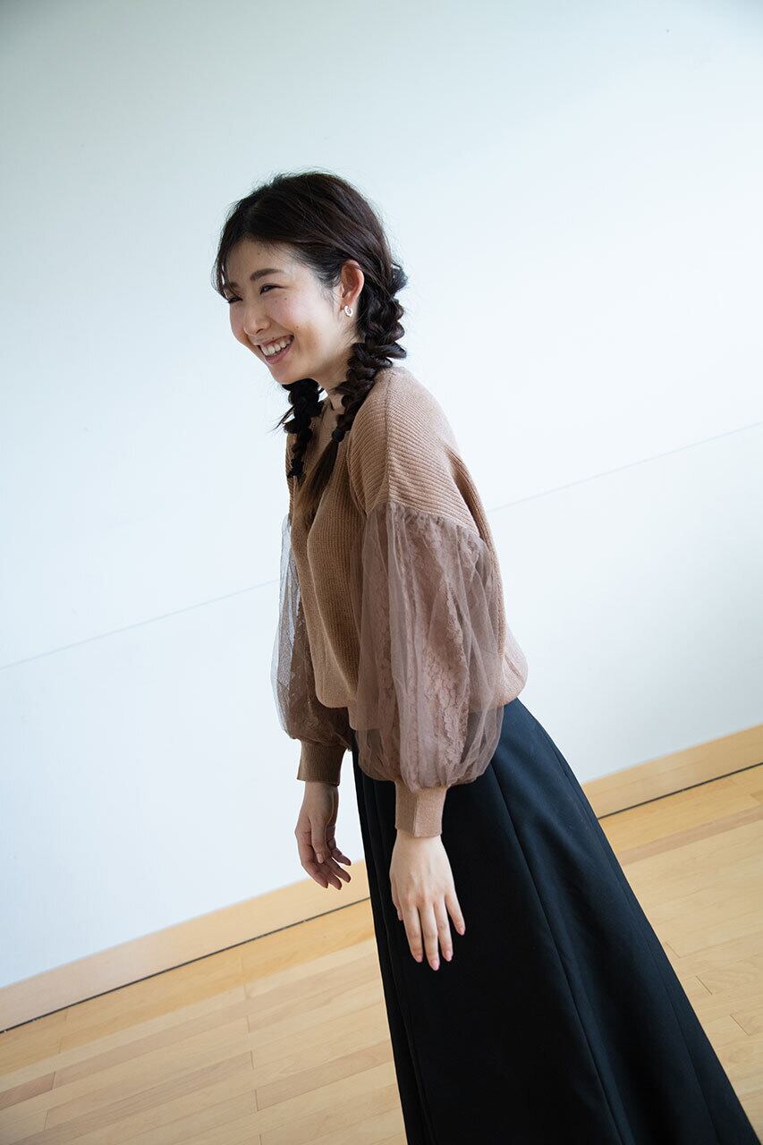 レースボリューム袖ニットPO_M