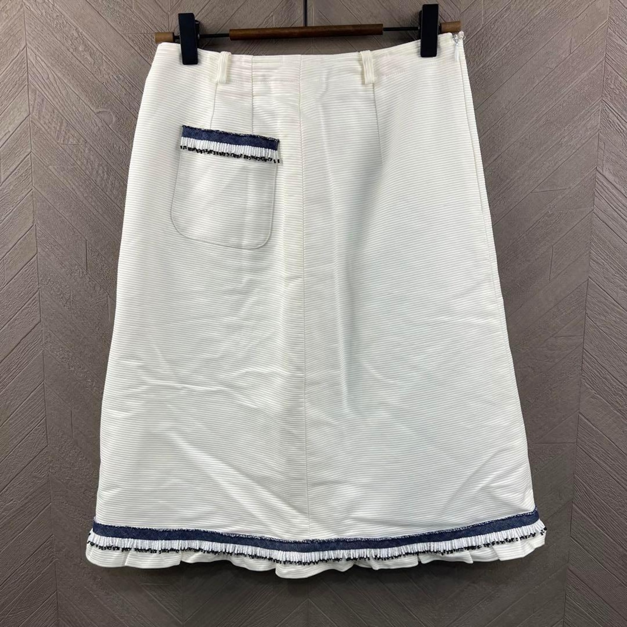 美品◇Rene ルネ◇可愛い上質タイトスカート ポケット キュプラ素材 