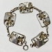 Vintage Sterling Flower Link Braclet