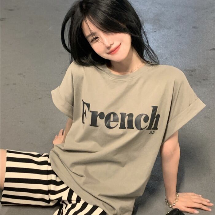 プリントTシャツ トップス ニットストライプショーツ サマーレディース 夏物 ブルマー ドラファッションホール95931050882