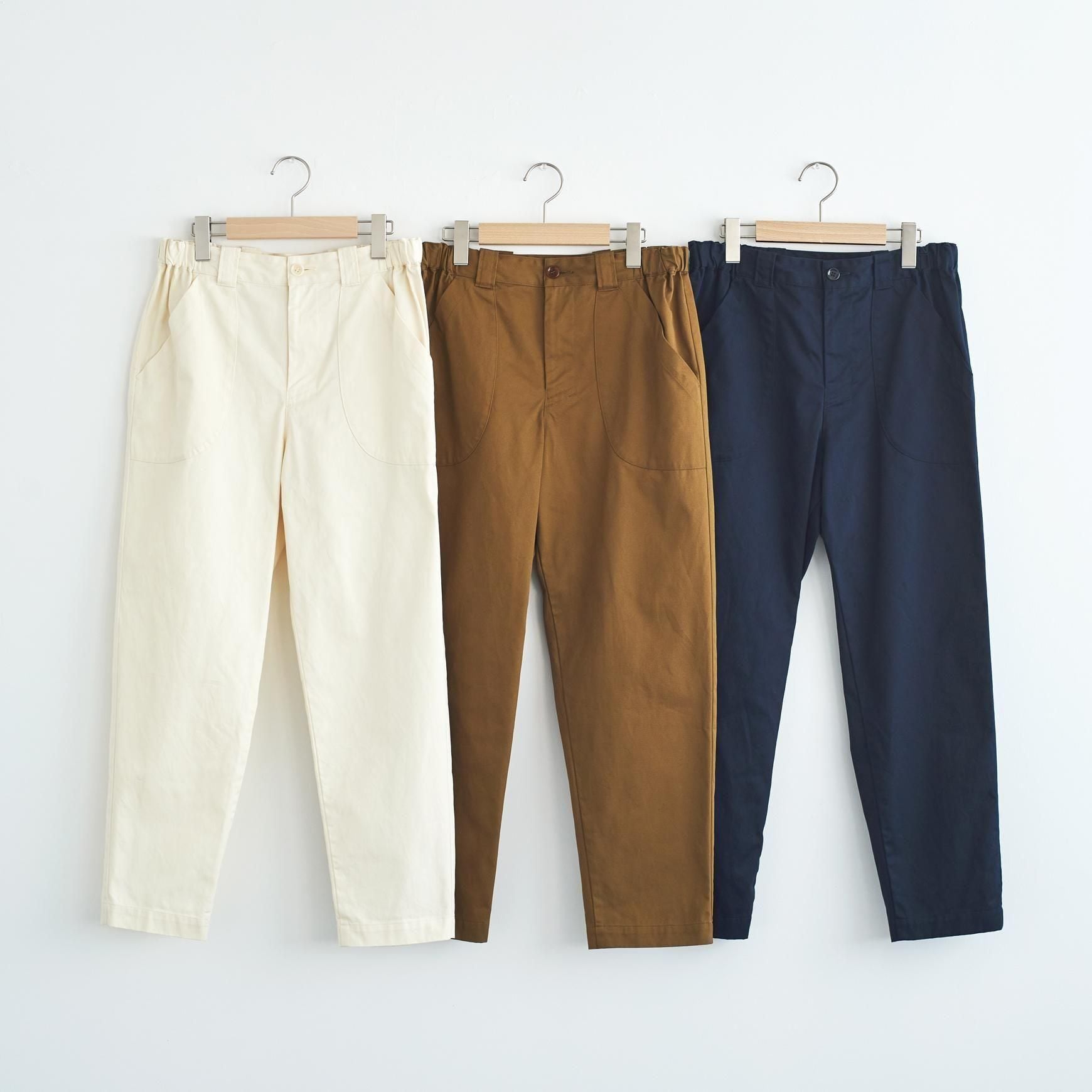 HAU ｜cotton work pants（brown, ivory, navy）働き者パンツ | robin ASO