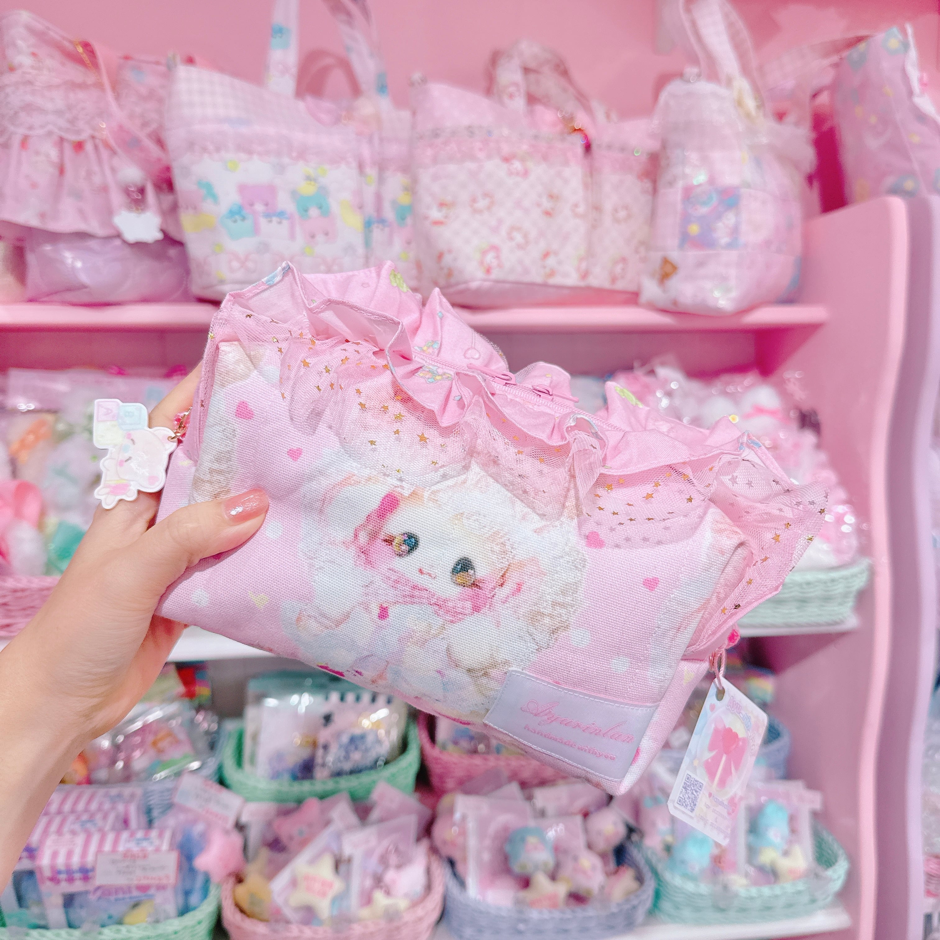 【D8】78-42フリルBOXポーチ