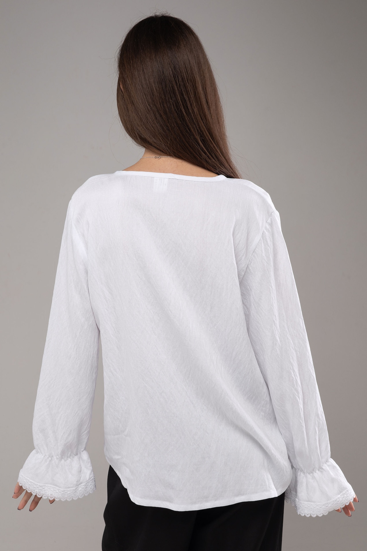 ウクライナ刺繍ヴィシヴァンカ　シルク手刺繍　麻　レディース・フリーサイズ - 6