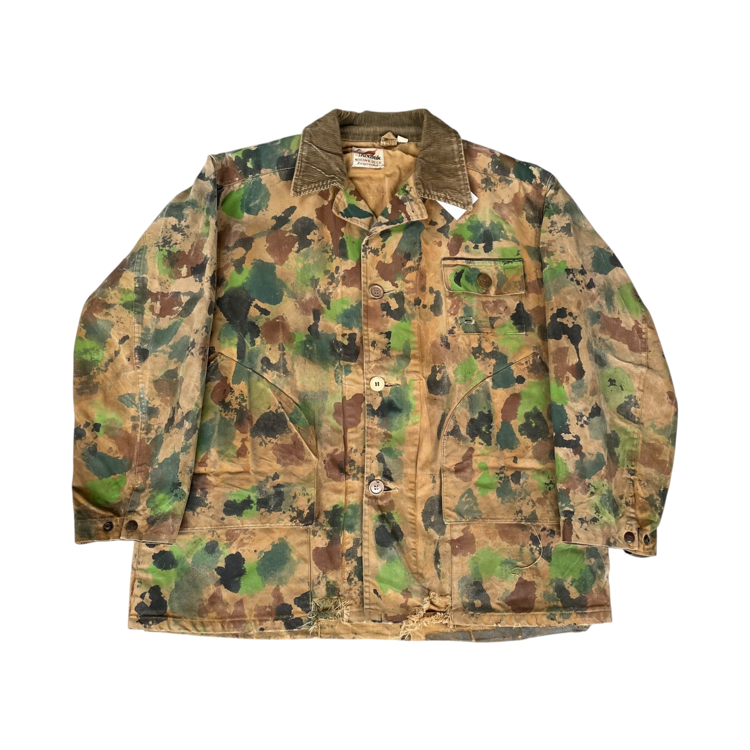60s DUXBAK "mohawk" hand paint camouflage hunting jacket