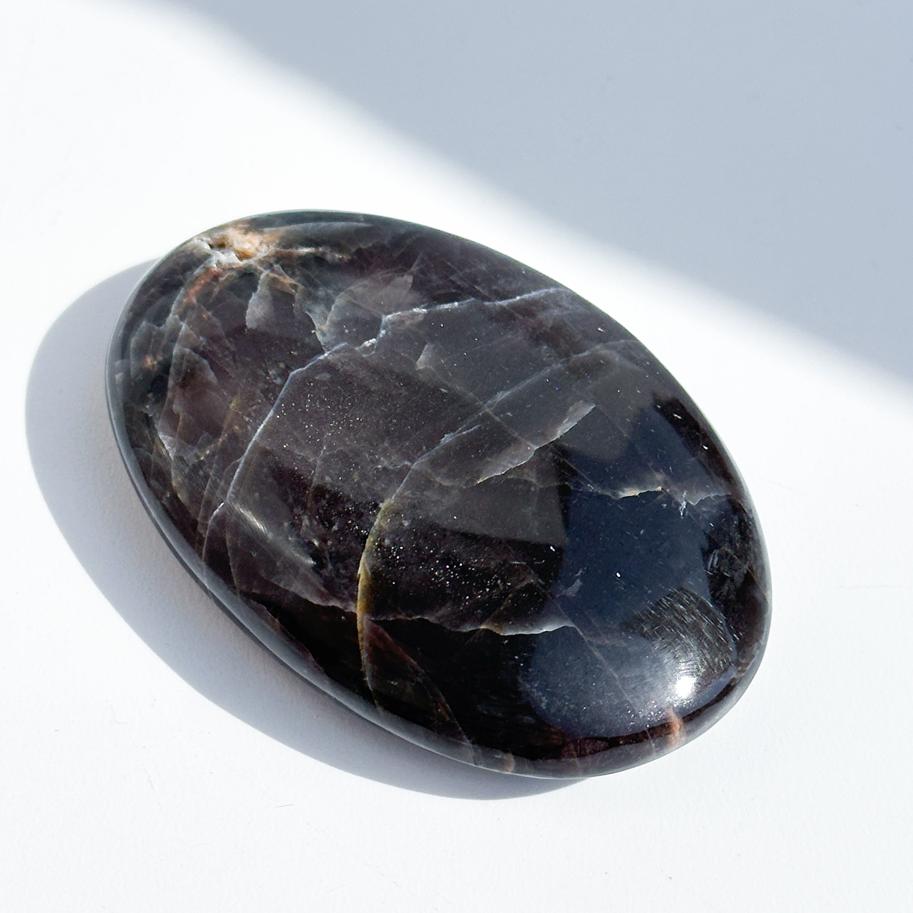 ブラックムーンストーン パームストーン23◇ Black Moonstone ◇天然石