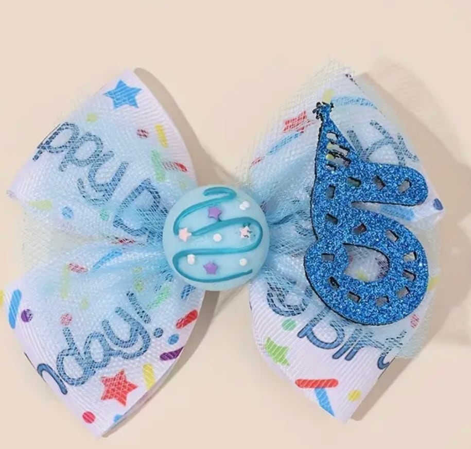 くるくるキラキラBirthday 年齢おリボンヘアバンド