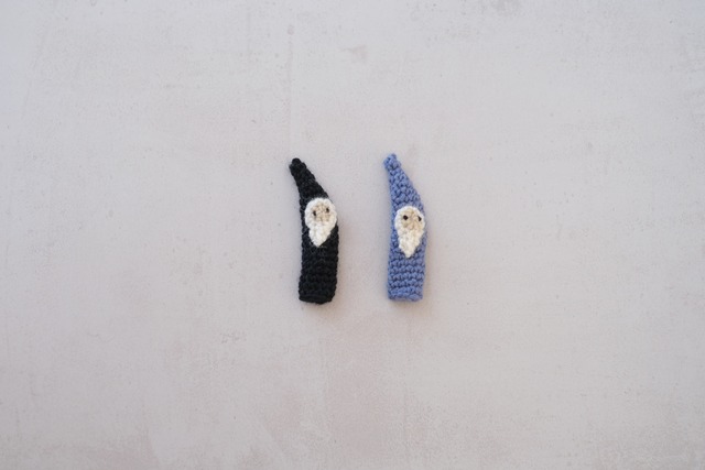 こびとの鉛筆キャップセット(ブラック・ブルー)