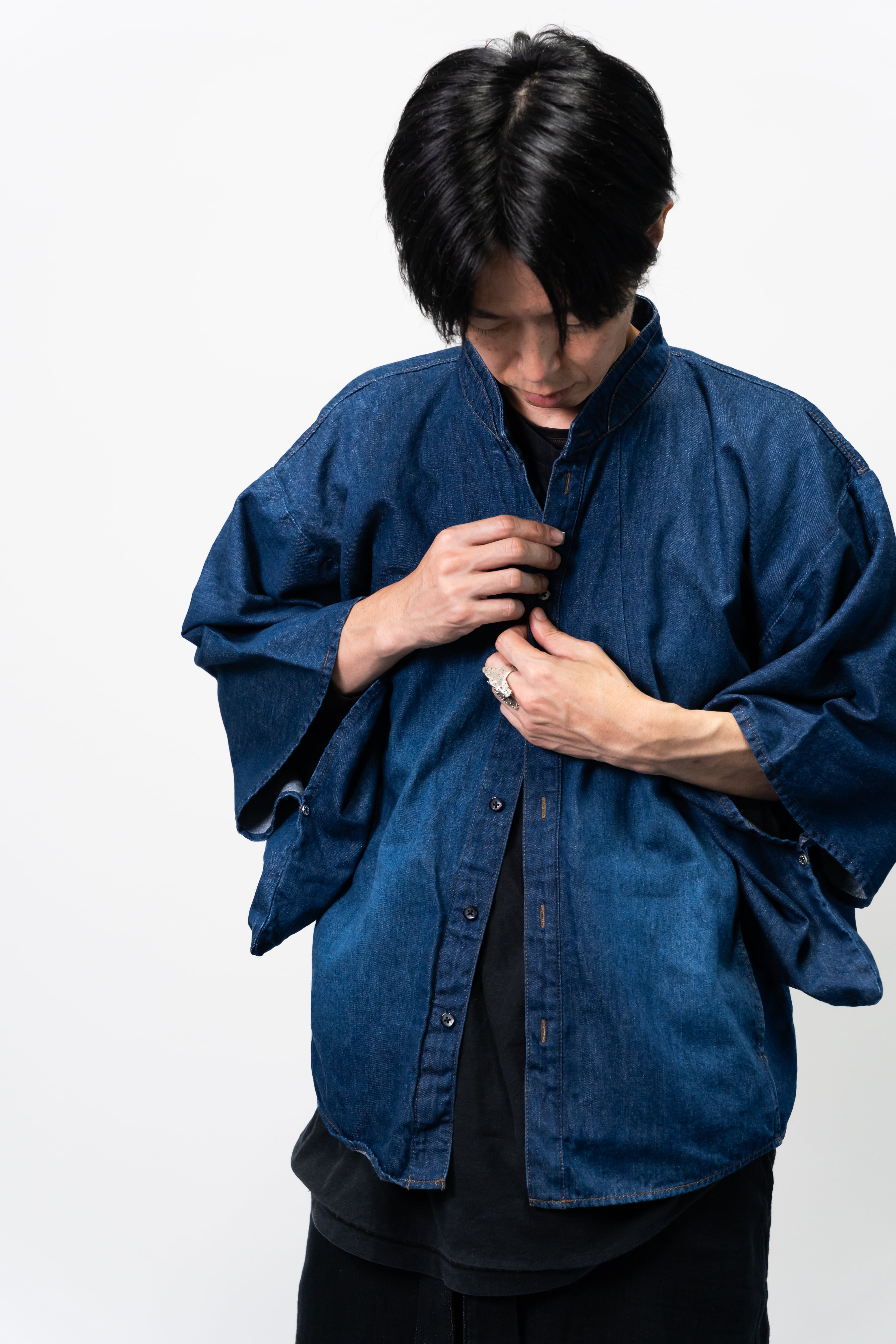 数量限定｜再販】Kimono Denim Shirt｜和モダンを纏うデニムシャツ