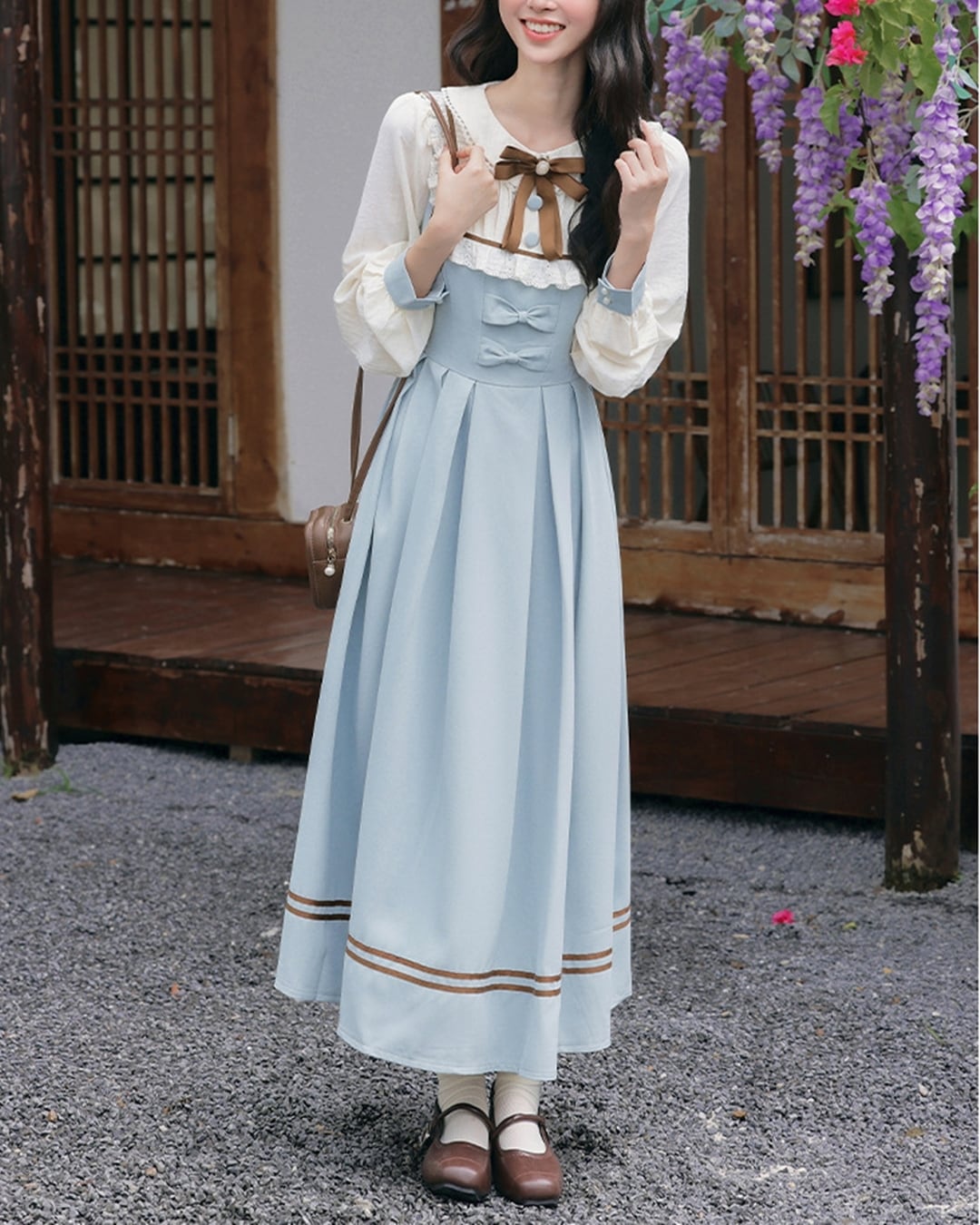 チョコミントフリルリボンワンピース 25WP08070 | Deelia