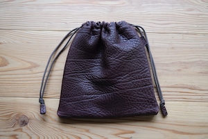 《即納》drawstring pouch(M)【burgundy】