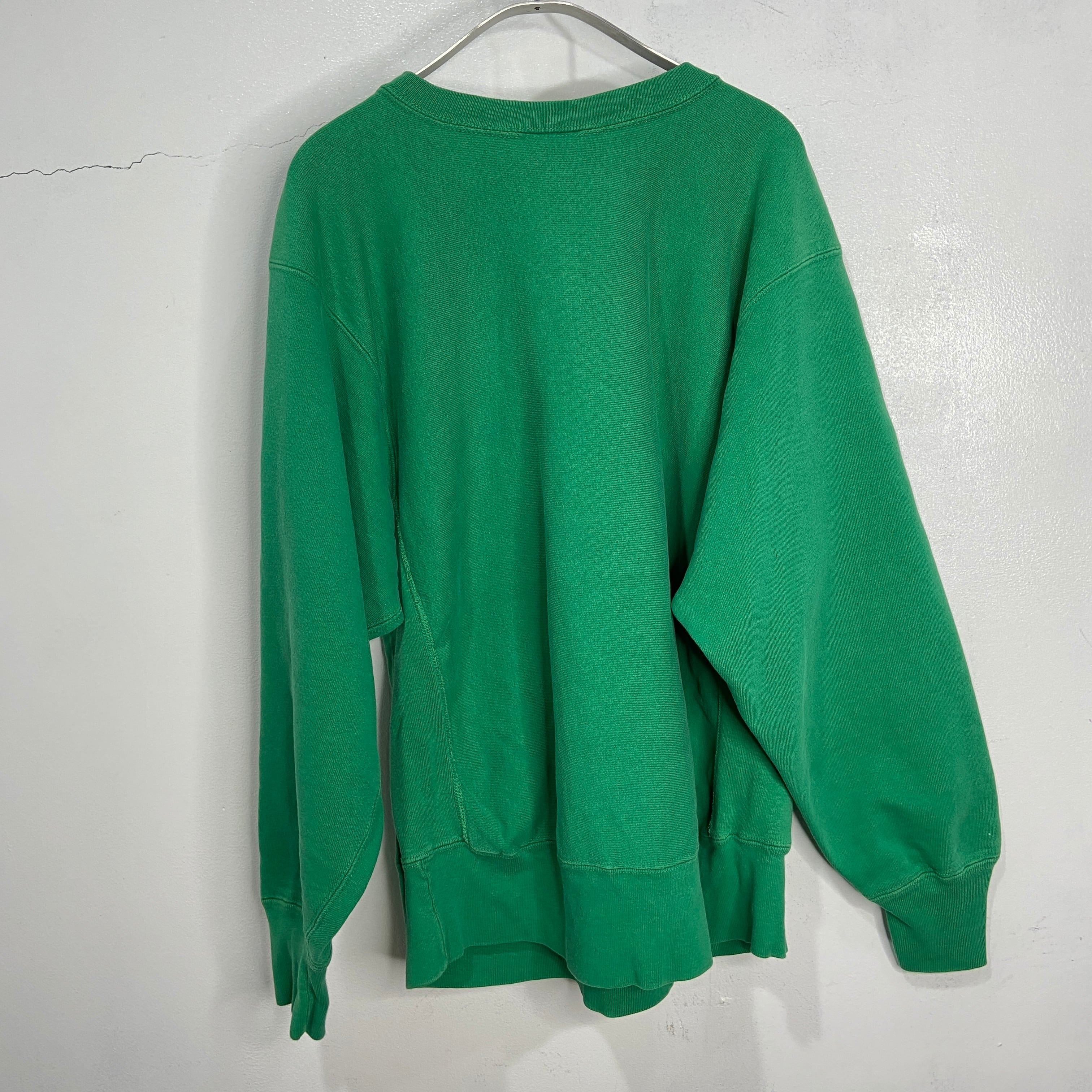 80s Champion リバースウィーブ スウェット プリントタグ 緑 L | 古着 