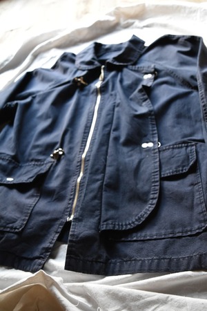 Navy Fronthook Denim Fireman Jacket