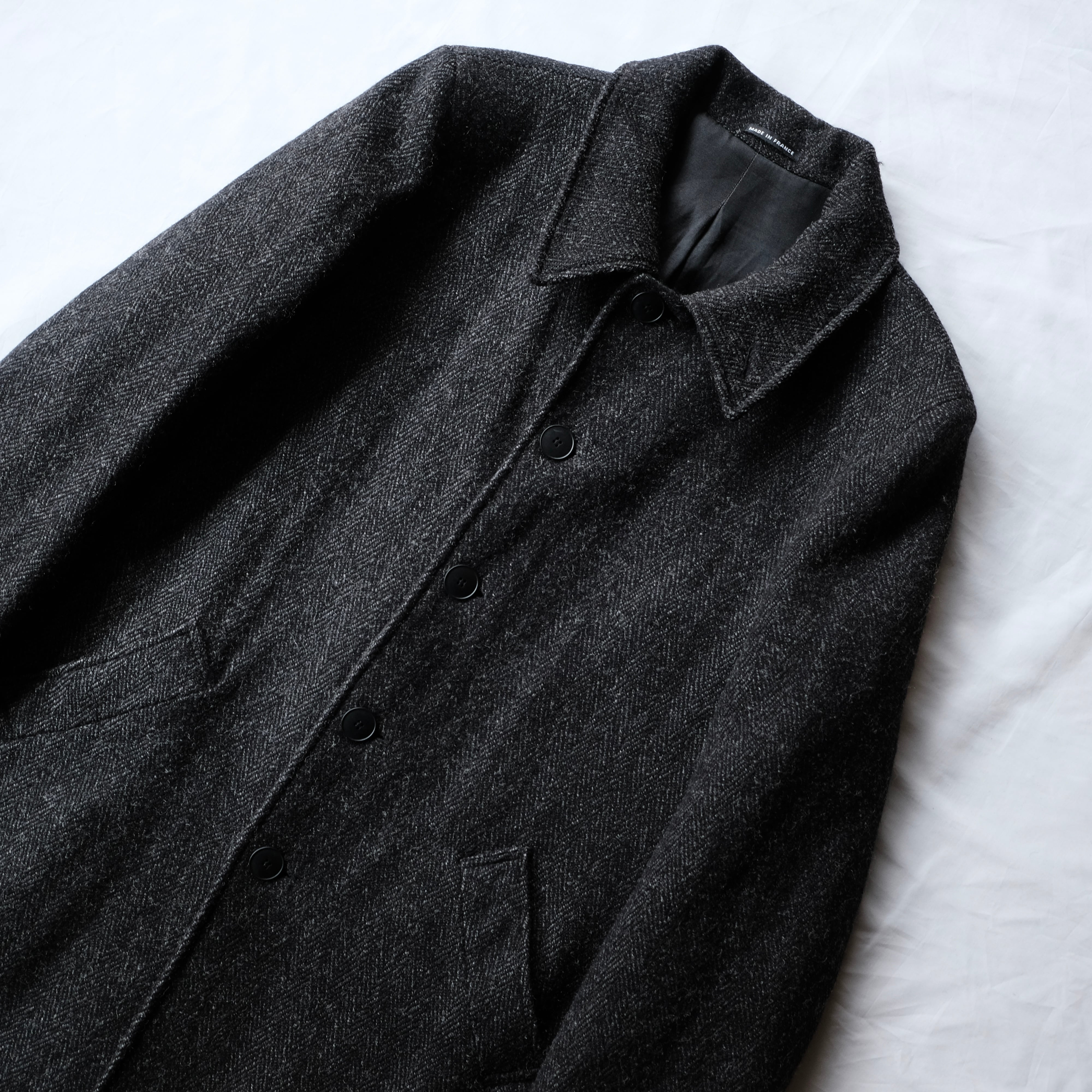 agnes b. HOMME MADE IN FRANCE TWEED LONG COAT | safarionline