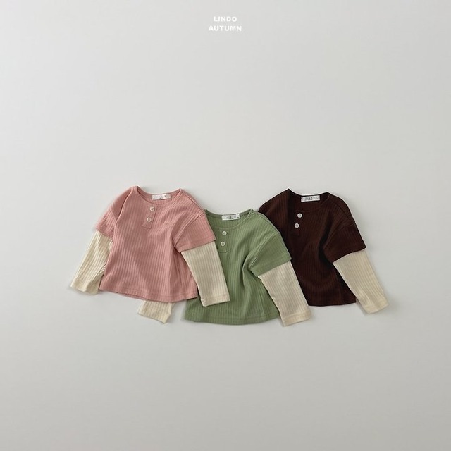 【取寄】lindo｜candy layered tee｜キャンディレイヤードTシャツ｜XS-XL｜kids｜26 autumn