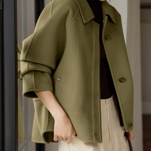 ポロカラーショートコート 2type W00966