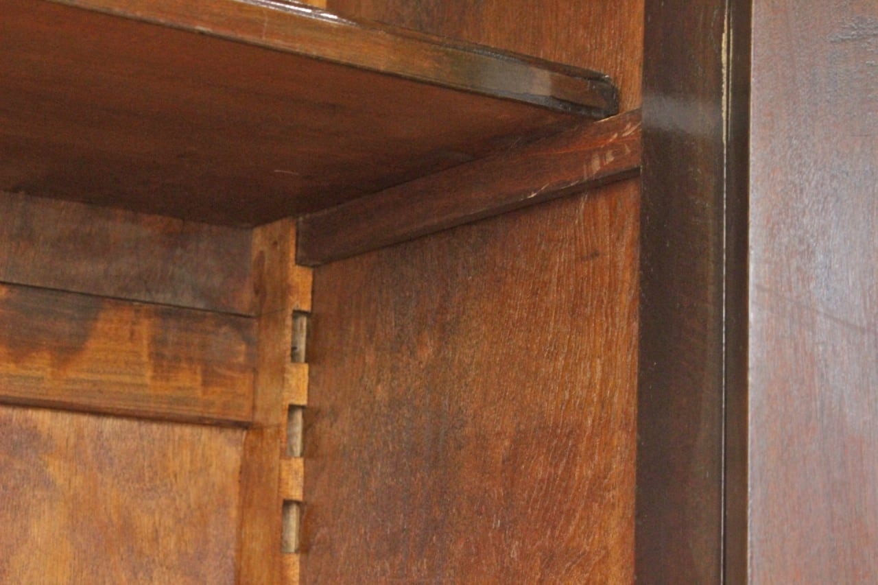 レトロ ガラスキャビネット 本箱 収納 食器棚 ラック 引き出し 抽斗 2