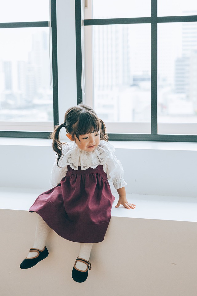 バッククロスジャンパ－スカート〈Purple〉