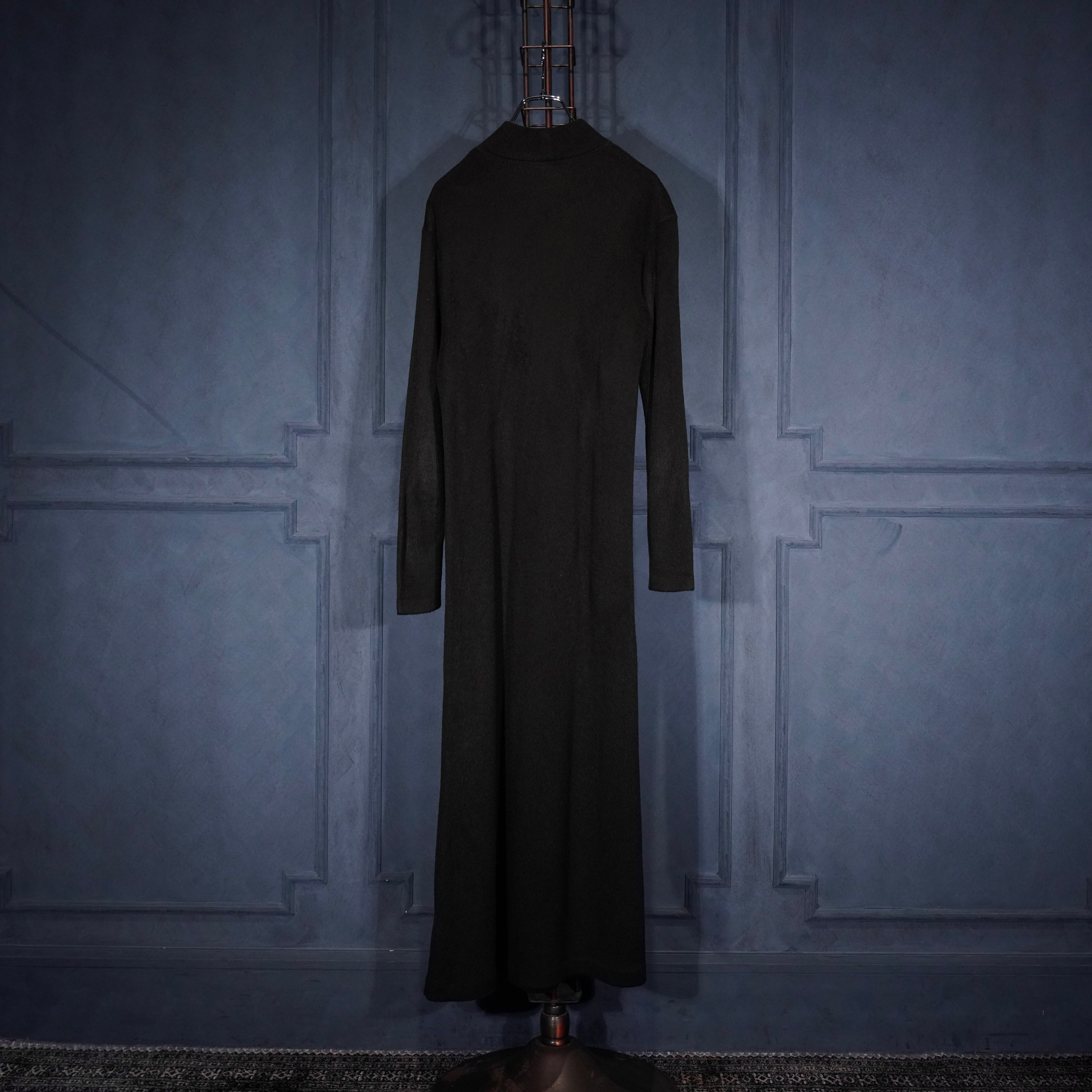 YOHJI YAMAMOTO NOIR HIGH NECK KNIT LONG ONE PIECE/ヨウジヤマモト