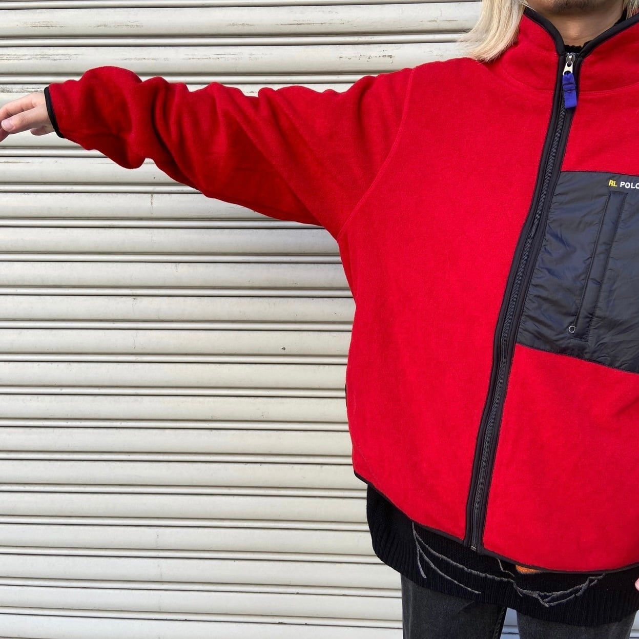 POLOJEANS ラルフローレン フリースジャケット RL-67 赤 XL | 古着屋 Uan