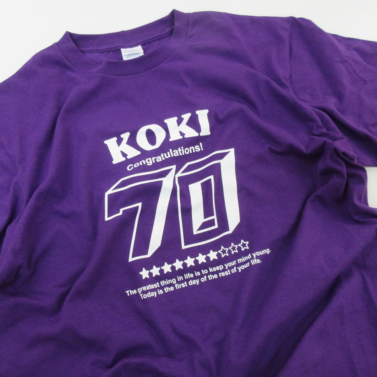 古希祝い メッセージtシャツ ms70 プレゼント 全6種類