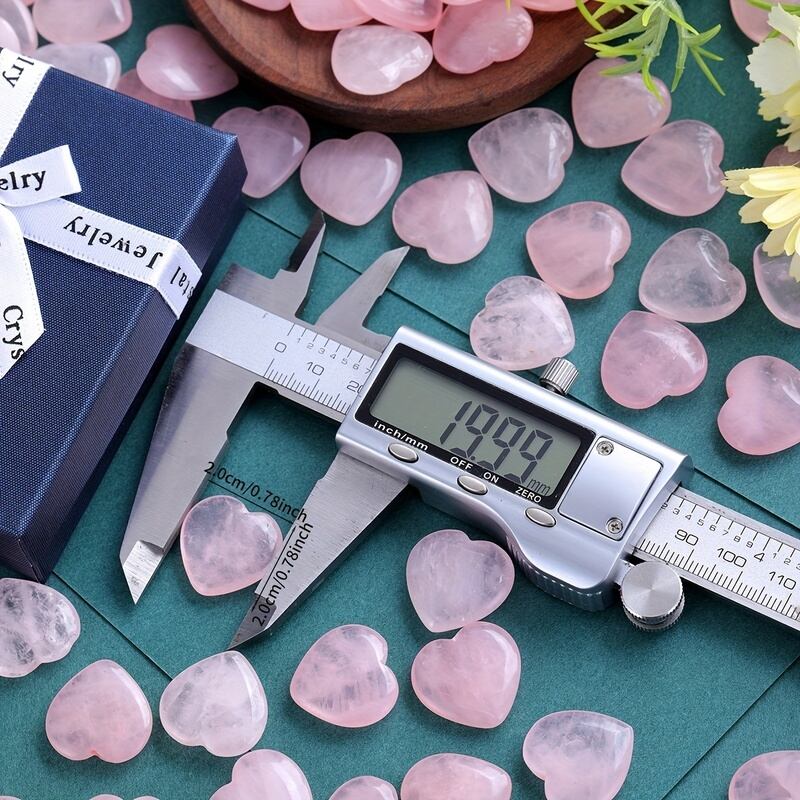 ストーンセット ローズクォーツ ハート型 50個入り おしゃれ かわいい