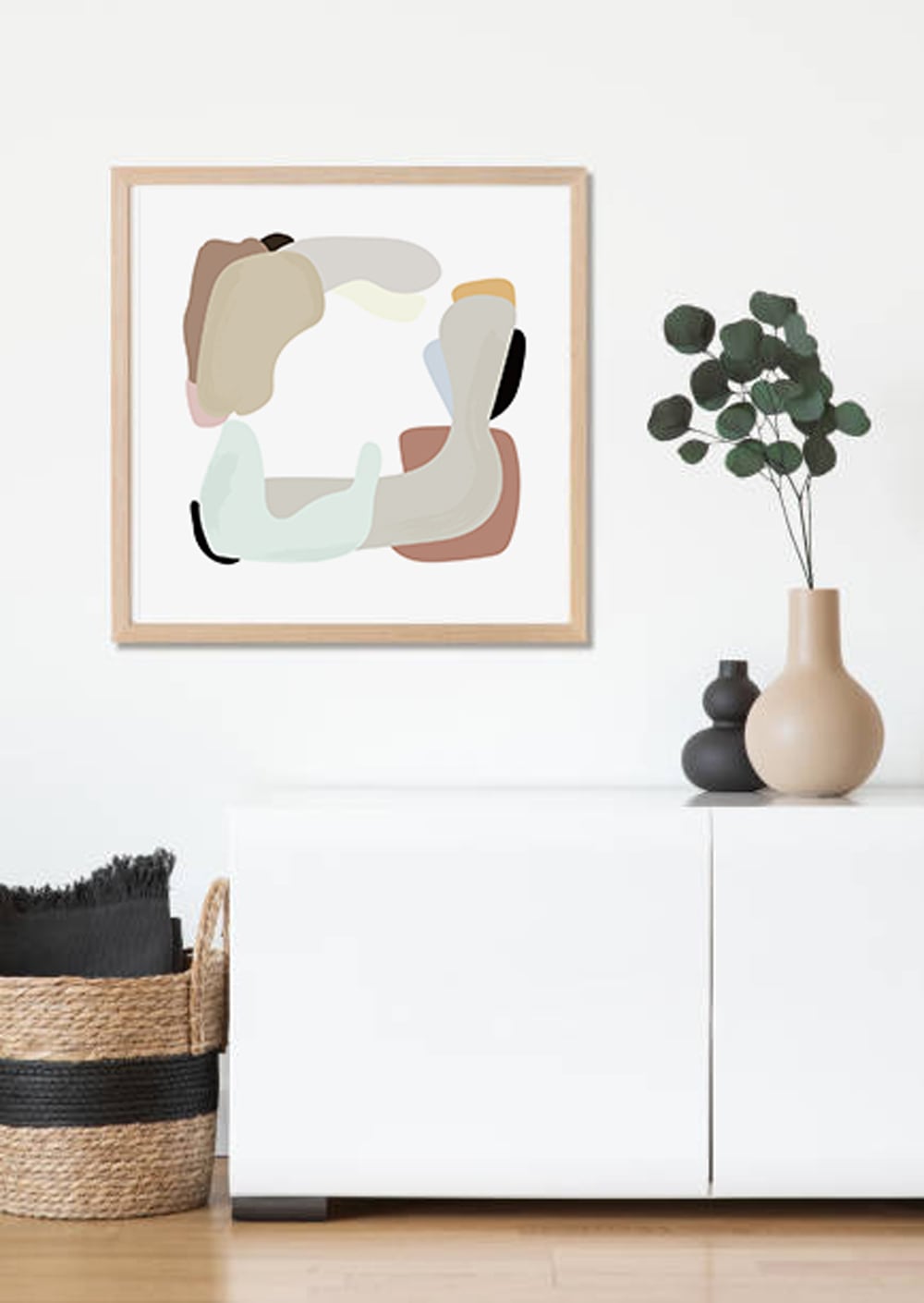 送料無料】アブストラクト wood 50x70cm サイズ インテリア ポスター
