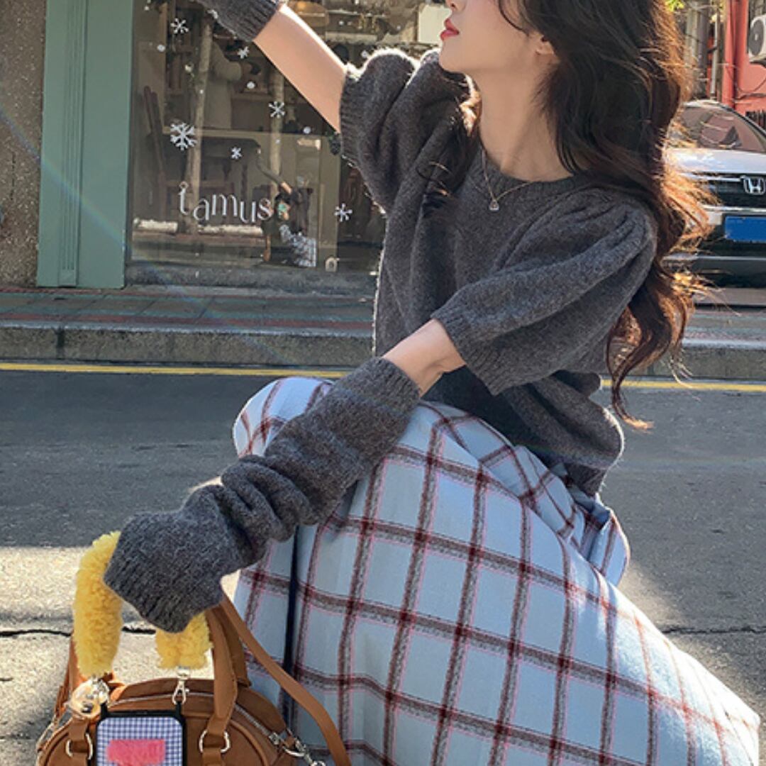 Arm design short sleeve knit 00126